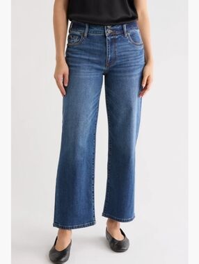 Kut From The Kloth Lucy High Rise Wide Leg Medium Wash Jean Sz 10